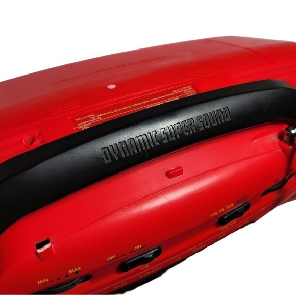 Vintage Mickey Mouse Portable Stereo Cassette Recorder Tape Player AM/FM Radio - Picture 8 of 9